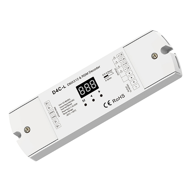 4CH konstantní proud DMX512 & RDM dekodér D4C-L (700 mA)
