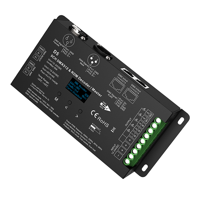 5CH*6A 12-24VDC CV DMX Decoder D5 5CH*6A 12-24VDC CV DMX Decoder D5