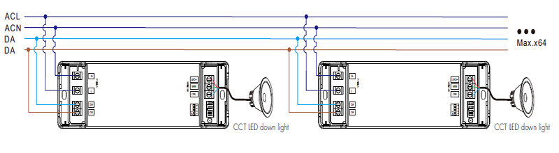 DA-12A-2 12W DALI CCT Dimming LED Driver Schéma zapojení