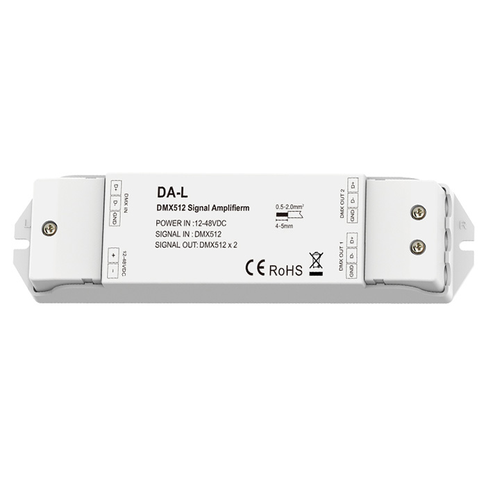 DA-L 2 kanálový zesilovač distribuce signálu DMX DA-L 2 kanálový zesilovač distribuce signálu DMX