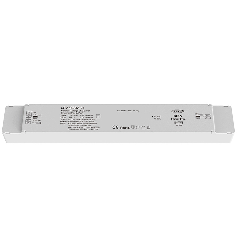 DALI konstantní napětí 24V stmívatelný LED ovladač LPV-150DA-24 DALI konstantní napětí 24V stmívatelný LED ovladač LPV-150DA-24