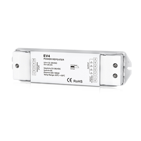 DC12-36V 4CH Konstantspannungs-Leistungsverstärker EV4 für RGBW-LED-Lampe DC12-36V 4CH Konstantspannungs-Leistungsverstärker EV4 für RGBW-LED-Lampe