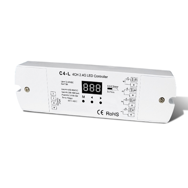 DC12-48V 4CH Konstantstrom RF 2.4G Empfänger C4-L für RGB RGBW LED Streifenlicht