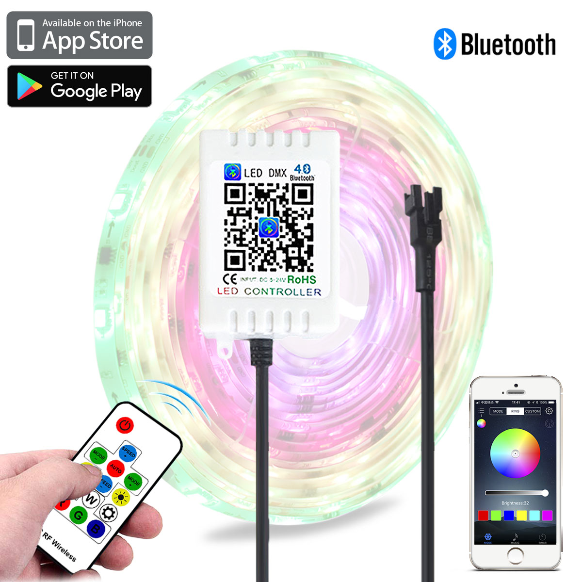 SPI LED Bluetooth Controller Grouping Synchronizace