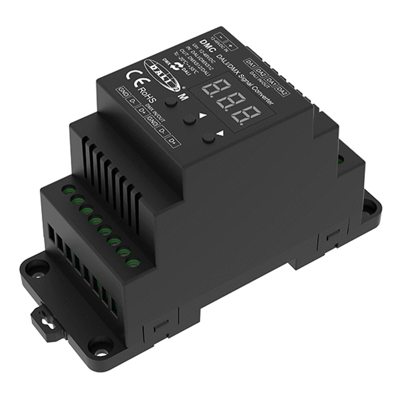 DMC 12 bis 48 VDC Digitalanzeige DALI zu DMX512 Signalkonverter DMC 12 bis 48 VDC Digitalanzeige DALI zu DMX512 Signalkonverter