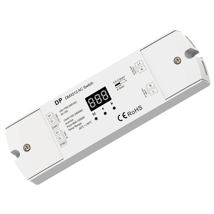 1CH*5A DMX512 AC-Schalter DP 1CH*5A DMX512 AC-Schalter DP