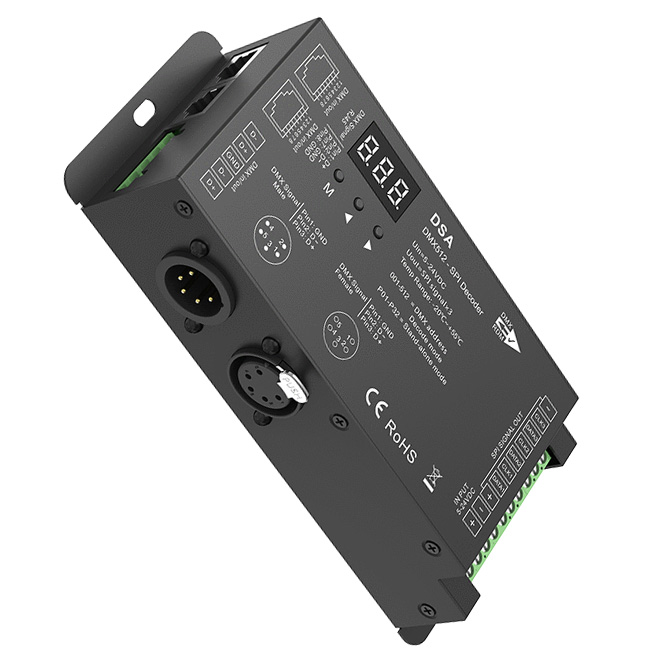 DSA RF Remote DMX512 až SPI LED RGBW světelný pásek Dekodér DSA RF Remote DMX512 až SPI LED RGBW světelný pásek Dekodér