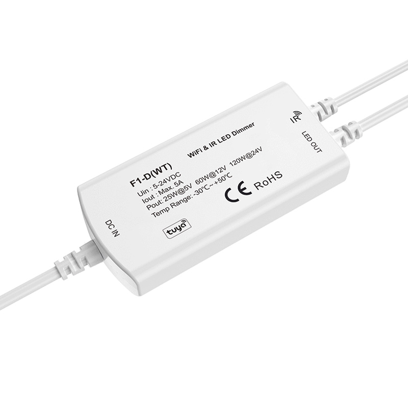 F1-D(WT)+RC1 3-Tasten Tuya IR & WiFi gesteuerter Lichtdimmer