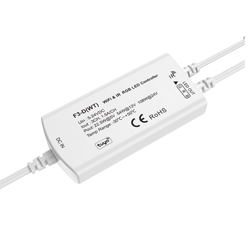 F3-D(WT)+RC3 WiFi & IR stmívatelný RGB LED ovladač s IR dálkovým ovládáním