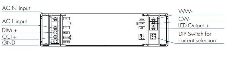 LF-12A-2 0 až 10V CCT LED stmívatelné struktury budiče