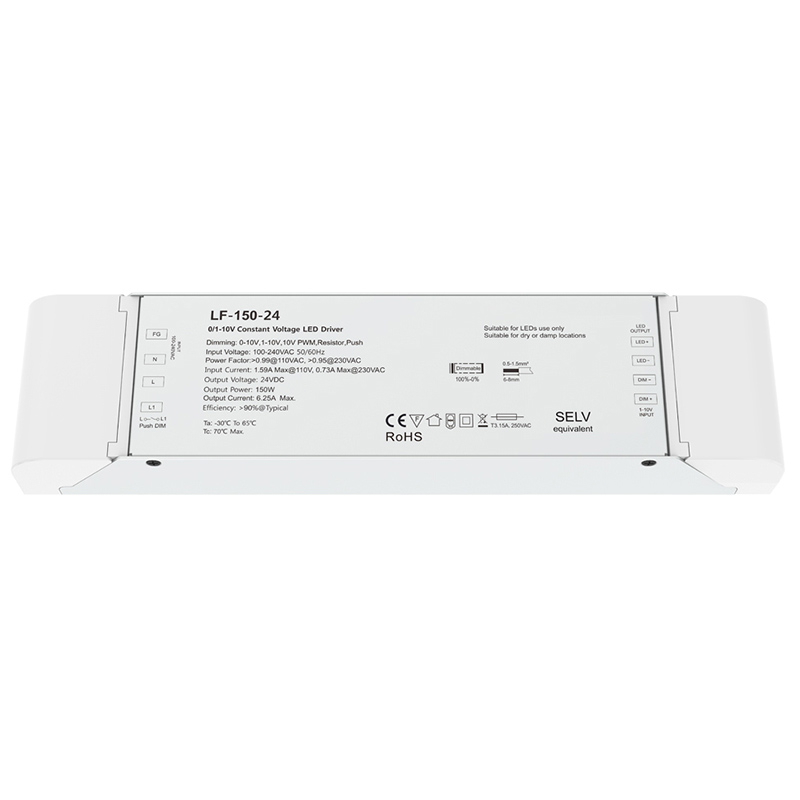 LF-150-24 150W DC24V 0/1-10V Dimmable LED Driver