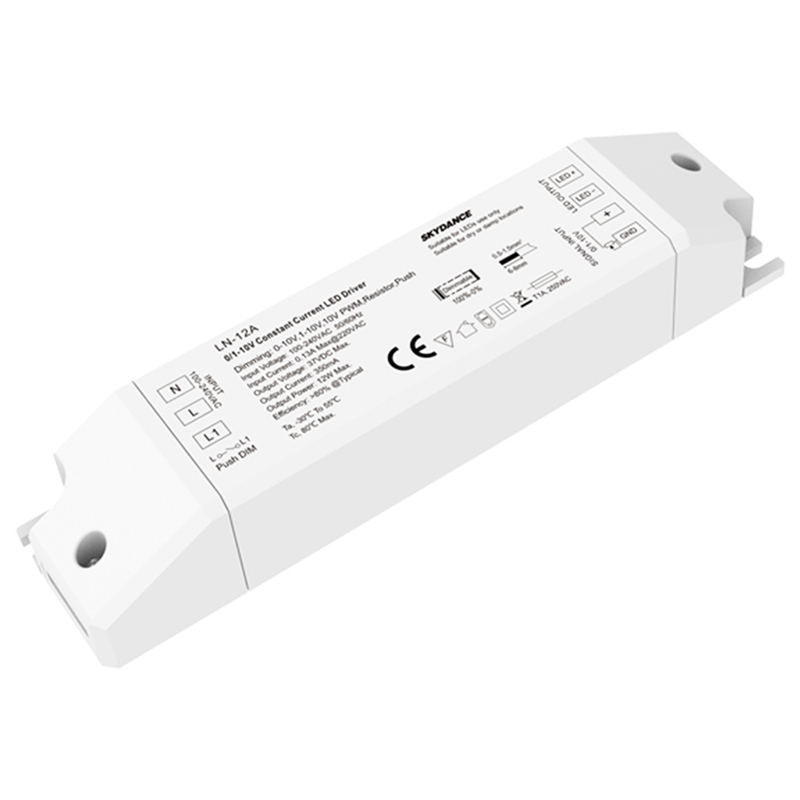 12W 350mA Constant Current 0/1-10V& switchDim LED Driver LN-12A