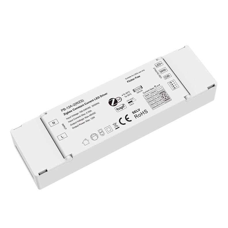 10-42VDC 2CH*(150-450mA) 12W Zigbee Constant Current Tunable White LED Driver PB-12A-2(WZS)