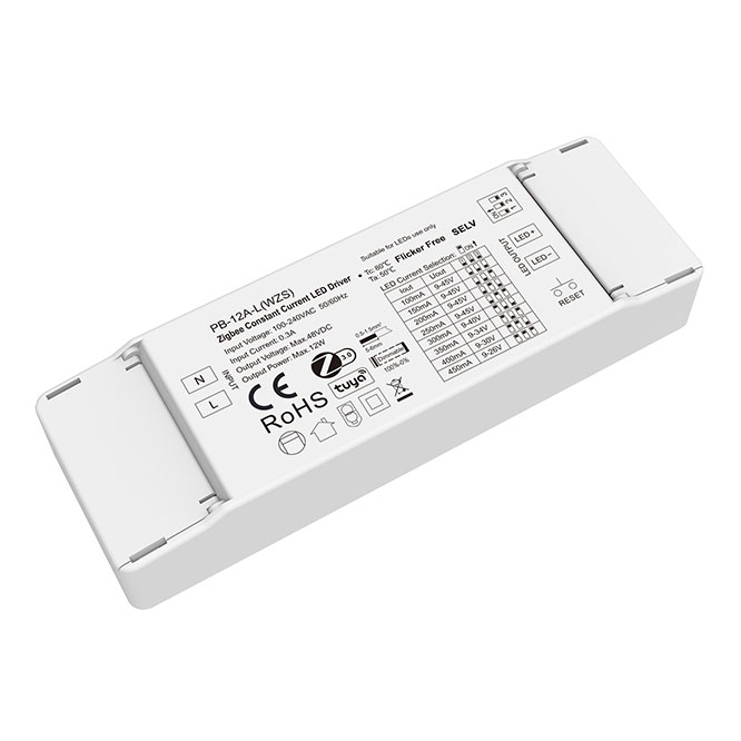 9-45VDC 1CH*(100-450mA) 12W Zigbee Constant Current Dimable LED Driver PB-12A-L(WZS)