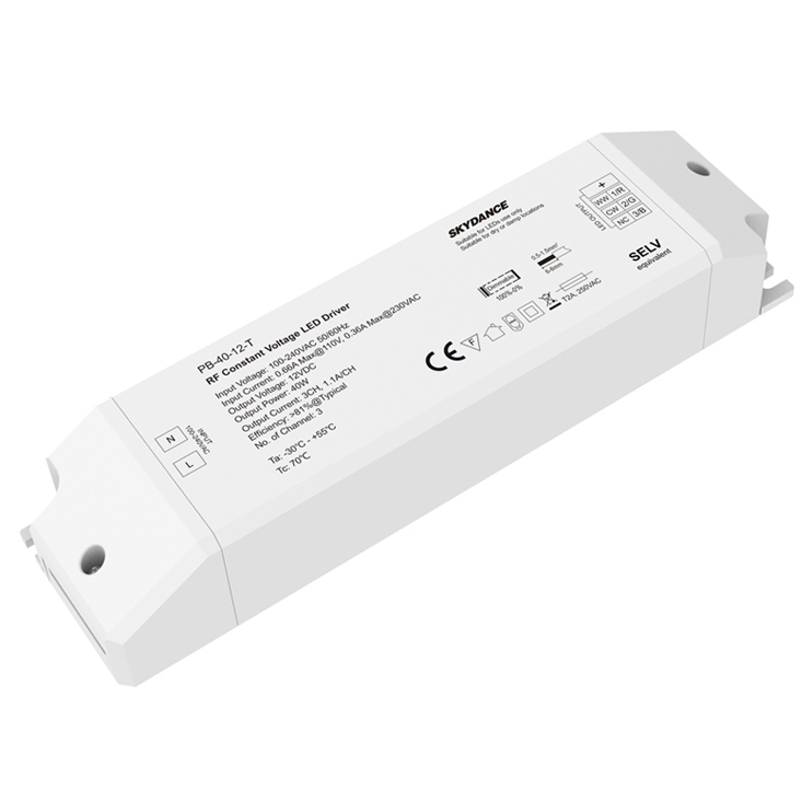 40W 12VDC CV Wireless Dim & switchDIM 3CH LED Driver PB-40-12-T