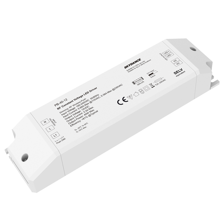 40W 12VDC CV Wireless Dim &switchDim LED Driver PB-40-12