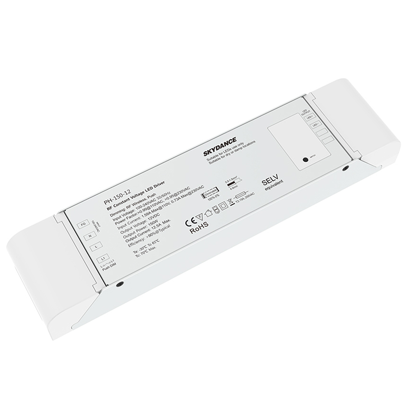 PH-150-12 150W DC12V AC Push-Dim & RF Wireless Dimmable LED Driver PH-150-12 150W DC12V AC Push-Dim & RF Wireless Dimmable LED Driver