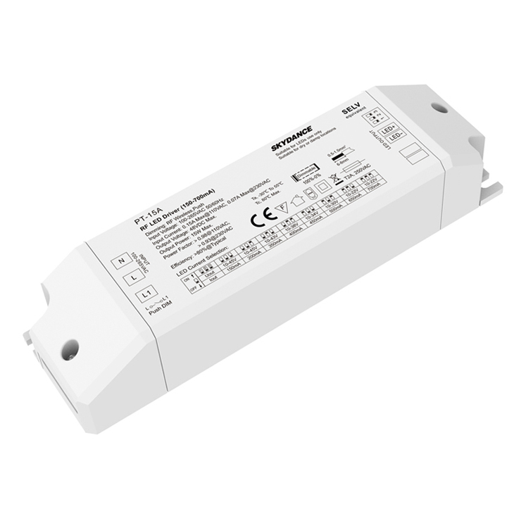 15W 150-700mA Multi-Current Wireless Dim & switchDIM LED Driver PT-15A, For LED Home Lighting 15W 150-700mA Multi-Current Wireless Dim & switchDIM LED Driver PT-15A, For LED Home Lighting