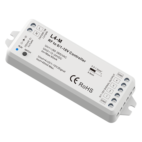 RF až 4kanálový stmívač 0-10V L4-M Pro mini LED pásky