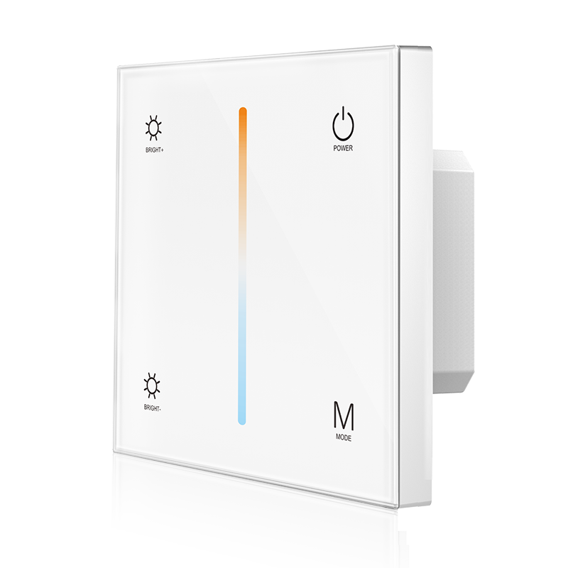 Touch Panel Dual Color LED Constant Voltage 2 in 1 Controller T2-1 For CCT LED estrip light kit