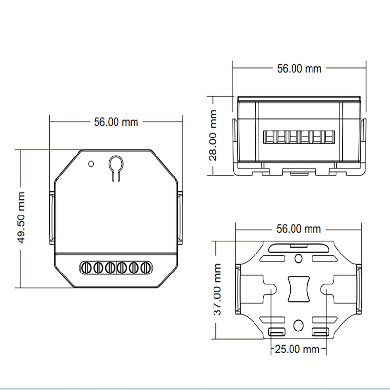 Einfarbiger DT5 DALI 0 bis 10 V LED-Dimmer für Hutschiene DV-B Einfarbiger DT5 DALI 0 bis 10 V LED-Dimmer für Hutschiene DV-B