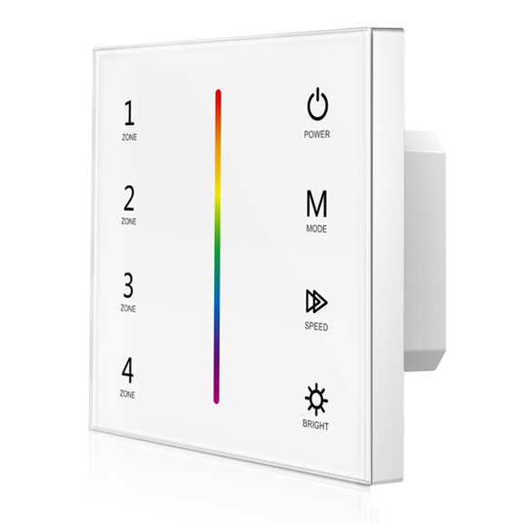 Dotykový panel 4zónový RGB DMX512 Master & RF Remote T13-1 Pro stmívatelné LED pásky Dotykový panel 4zónový RGB DMX512 Master & RF Remote T13-1 Pro stmívatelné LED pásky