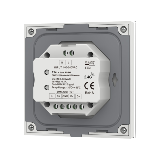 Touch Panel 4 Zone RGBW DMX512 Master RF Remote T14 Für LED-Streifenbeleuchtung Touch Panel 4 Zone RGBW DMX512 Master RF Remote T14 Für LED-Streifenbeleuchtung