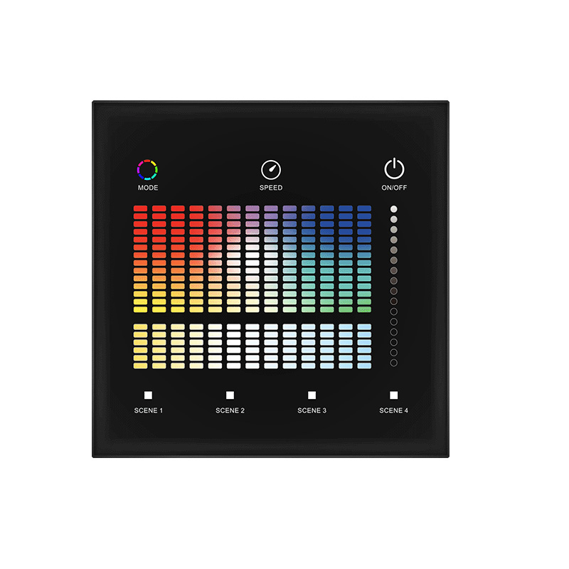 T15-S AC DMX Master RGB CCT LED nástěnný ovladač nebo RF dálkový ovladač T15-S AC DMX Master RGB CCT LED nástěnný ovladač nebo RF dálkový ovladač