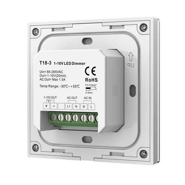 85-265VAC Rotary Panel 0-10V Dimmer T18-3 85-265VAC Rotary Panel 0-10V Dimmer T18-3