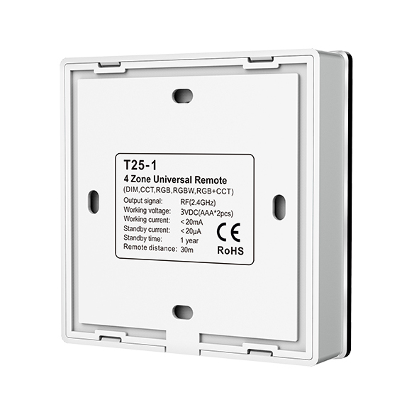 RF 2.4G 4zónové dálkové ovládání RGB+CCT T25-1 RF 2.4G 4zónové dálkové ovládání RGB+CCT T25-1