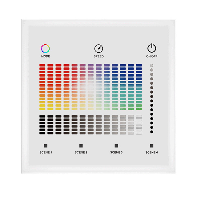 TD4-S RF LED DALI RGBW Light Touch Wall Panel Controller Master