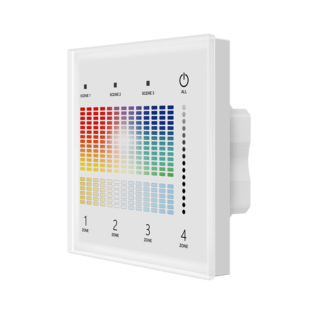 TD5-4S 4 Zone RF DALI RGB+CCT Master Wall Mounted Touch Panel Controller TD5-4S 4 Zone RF DALI RGB+CCT Master Wall Mounted Touch Panel Controller