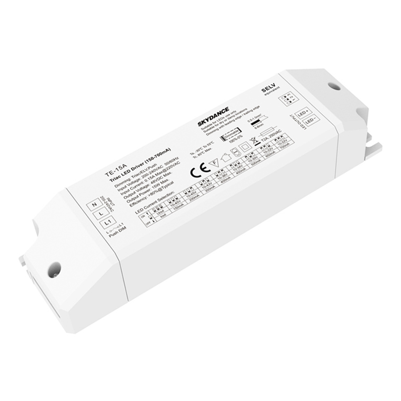 15W 150-700mA Multi-Current switchDim Triac Dimmable LED Driver TE-15A 15W 150-700mA Multi-Current switchDim Triac Dimmable LED Driver TE-15A
