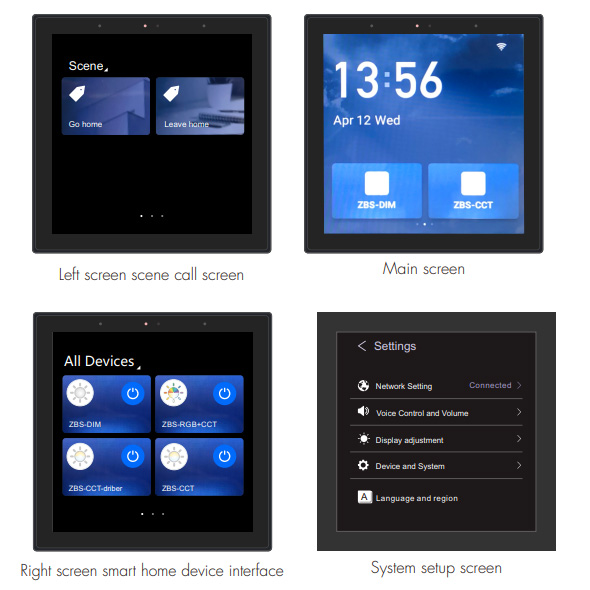 Nástěnný ovládací panel TWZS1 WiFi Tuya Zigbee Smart Home Nástěnný ovládací panel TWZS1 WiFi Tuya Zigbee Smart Home