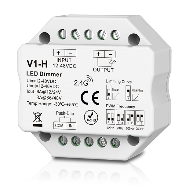 1CH*3A/6A 12-48VDC CV LED Dimming Controller (Push Dim) V1-H 1CH*3A/6A 12-48VDC CV LED Dimming Controller (Push Dim) V1-H