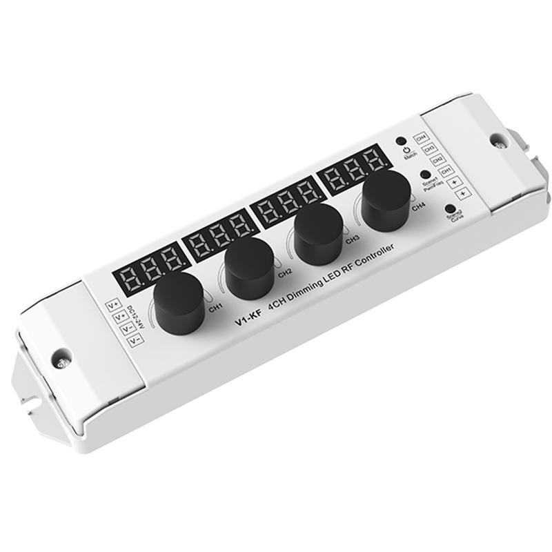 V1-KF 4CH*4A DC12-24V Konstantspannung 4-Knopf-Dimm-LED-RF-Controller, wird durch V4-K ersetzt
