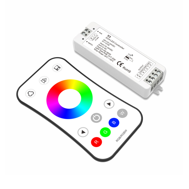2.4 GHz kabelloses 3-Kanal-RGB-LED-Controller-Set V3+R8-1 für LED-Lichtleiste 2.4 GHz kabelloses 3-Kanal-RGB-LED-Controller-Set V3+R8-1 für LED-Lichtleiste