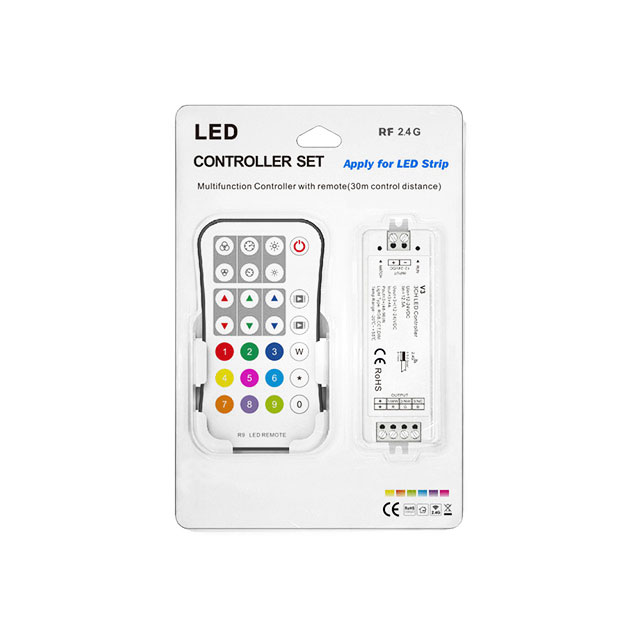 DC12-24V 4A*3CH RF RGB LED Strip Controller Set V3+R9 DC12-24V 4A*3CH RF RGB LED Strip Controller Set V3+R9