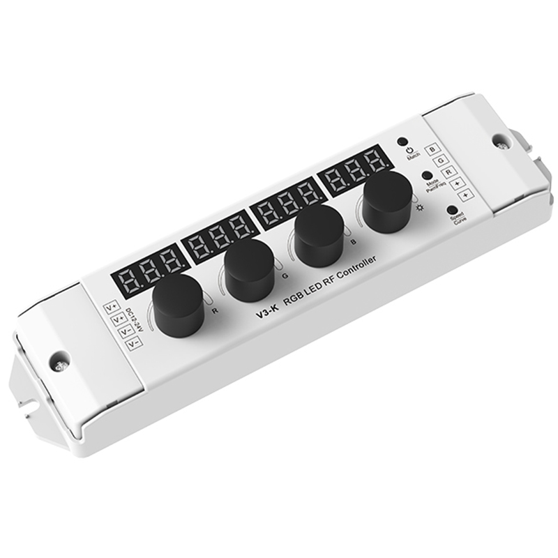 V3-K 3CH*4A DC12-24V Constant Voltage 4 Knob RGB Controller