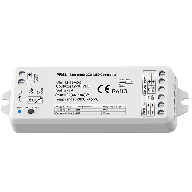 Bluetooth & RF 2CH LED Controller WB1
