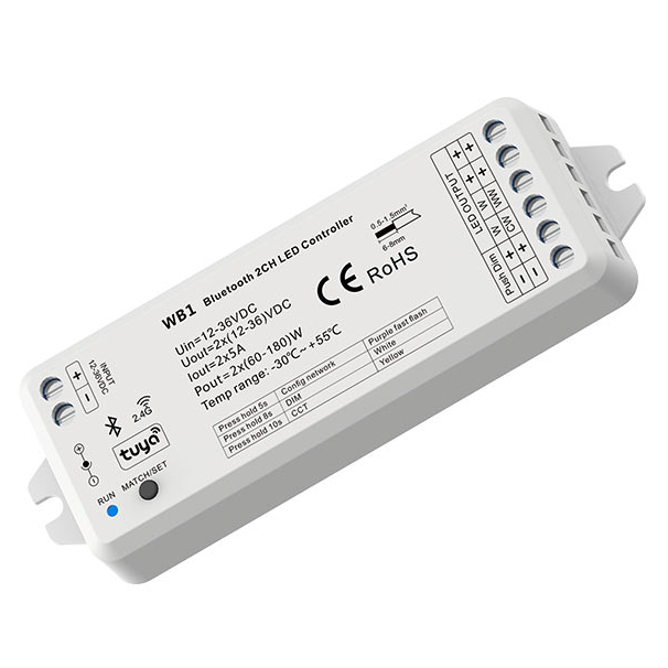 Bluetooth & RF 2CH LED ovladač WB1 Bluetooth & RF 2CH LED ovladač WB1