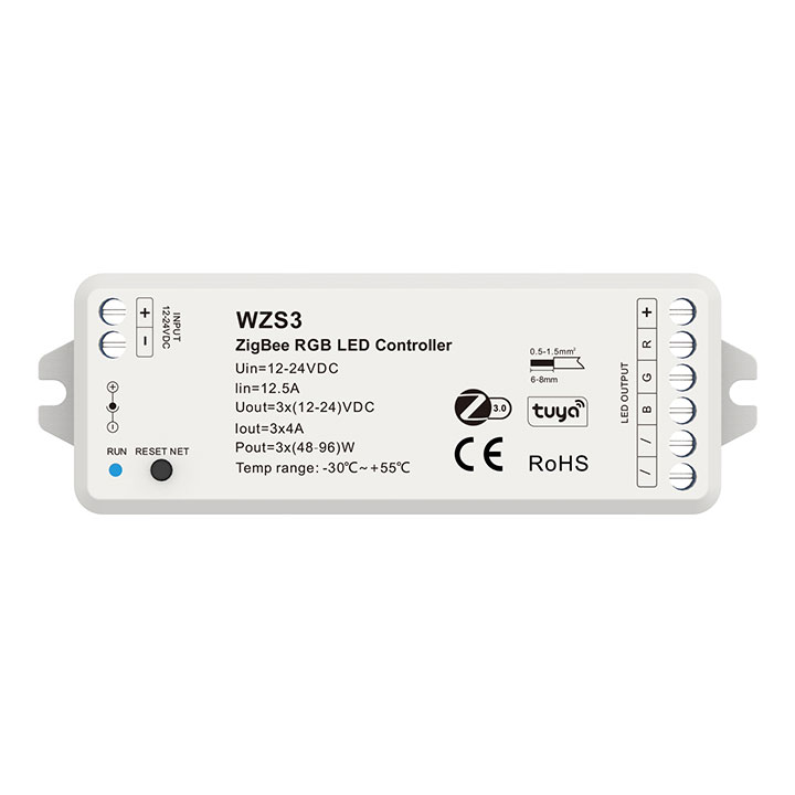 12-24VDC 3CH*4A Zigbee Tuya Alexa RGB LED Controller WZS3