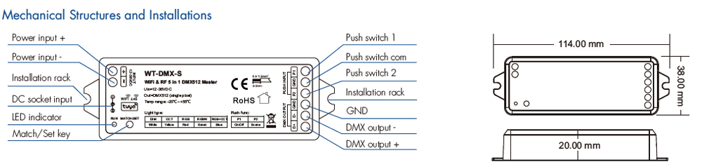 WT-DMX-S Mechanické konstrukce