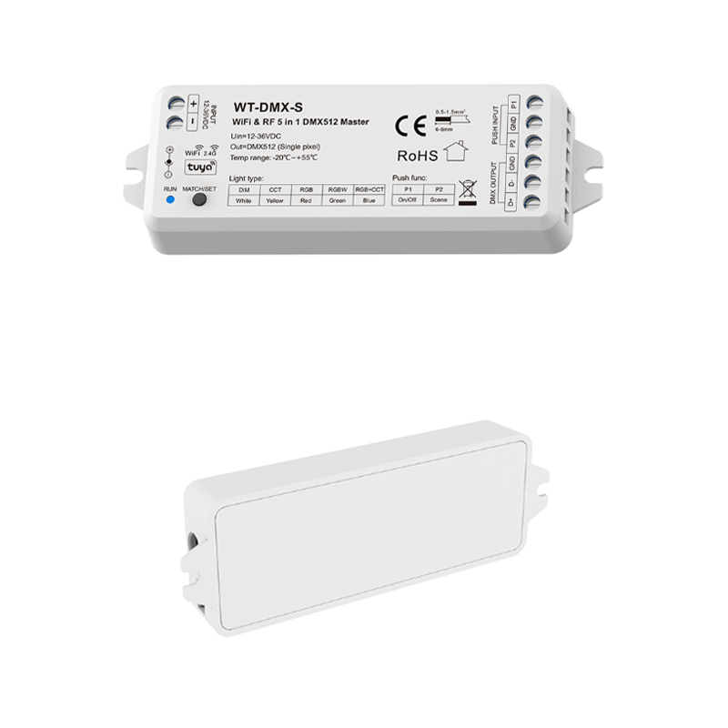 WiFi a RF 5v1 bezdrátový ovladač DMX512 WT-DMX-S WiFi a RF 5v1 bezdrátový ovladač DMX512 WT-DMX-S