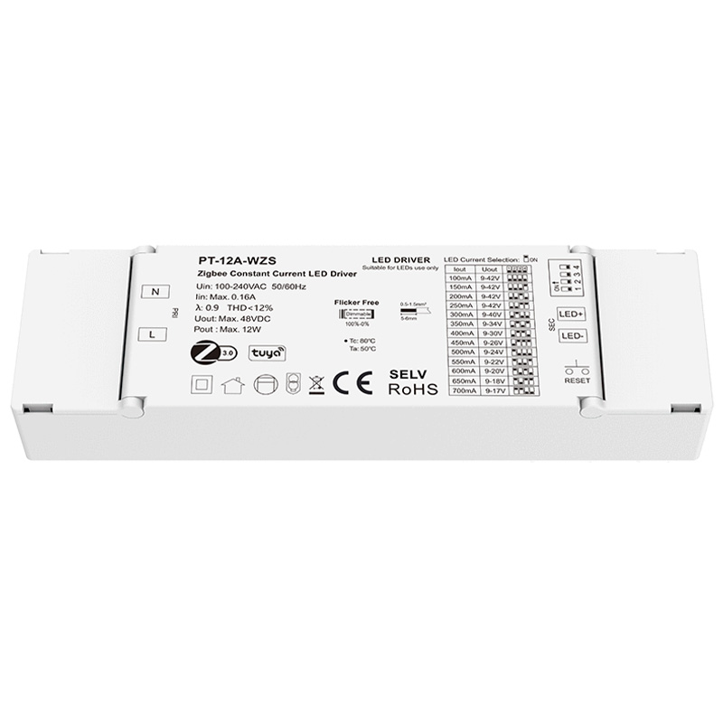 Zigbee Dimmable Constant Current LED Driver PT-12A-WZS Zigbee Dimmable Constant Current LED Driver PT-12A-WZS