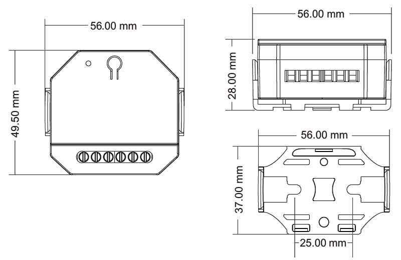Zigbee and RF Din Rail LED TRAIC Dimmer Switch S1-F(WZ)
