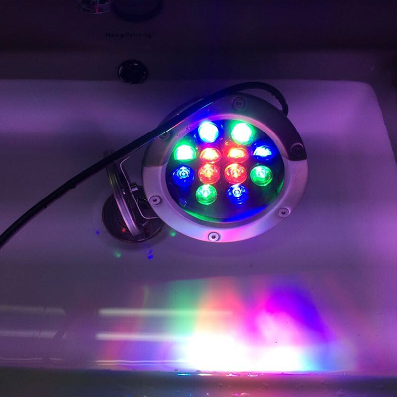 DEL RGB Lumière Submersible Piscine Baignoire Spa DEL Lampe IR Remote Pond Light