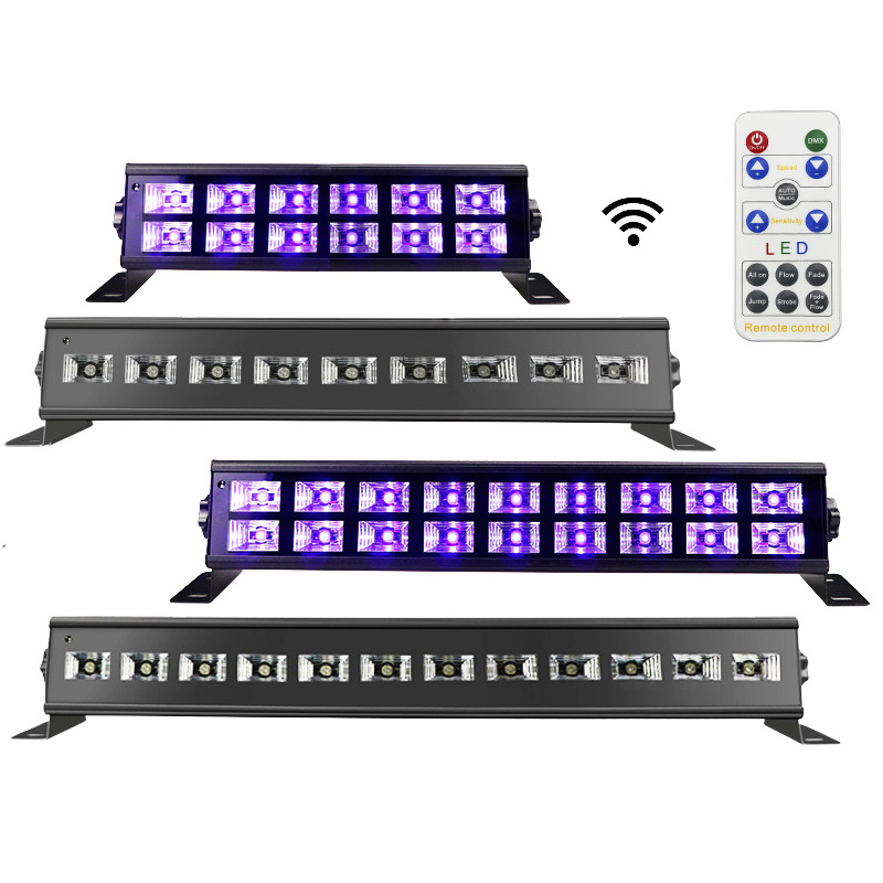 AC90-240V 395-405NM Ultraviolet LED Wall Washer Light With 13Key RF Remote - Halloween UV Stage Light, Christmas Party LED Light, Club Bar Lights