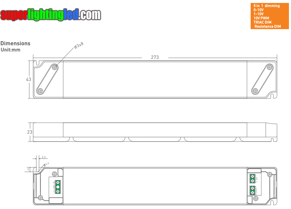 High PF dimmable led power supply