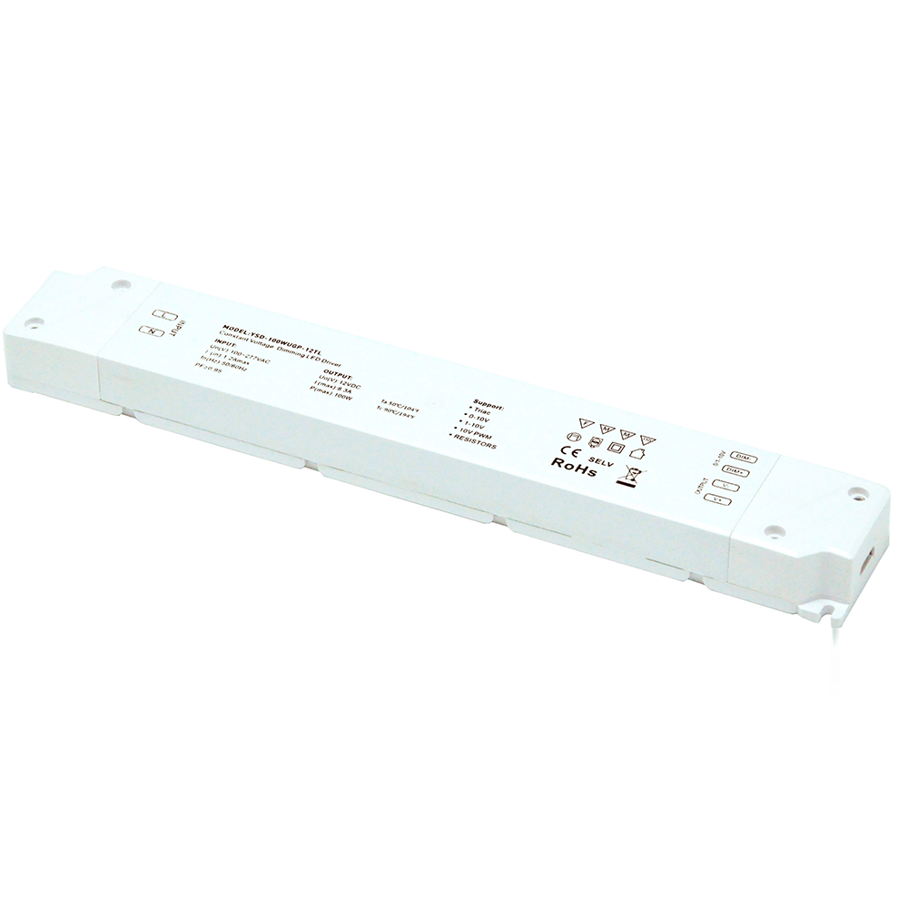 DC12V 100W TRIAC 0/1-10V PWM Dimmable 5 in 1 Dimming LED Intelligent Driver (CV PF>0.95) DC12V 100W TRIAC 0/1-10V PWM Dimmable 5 in 1 Dimming LED Intelligent Driver (CV PF>0.95)